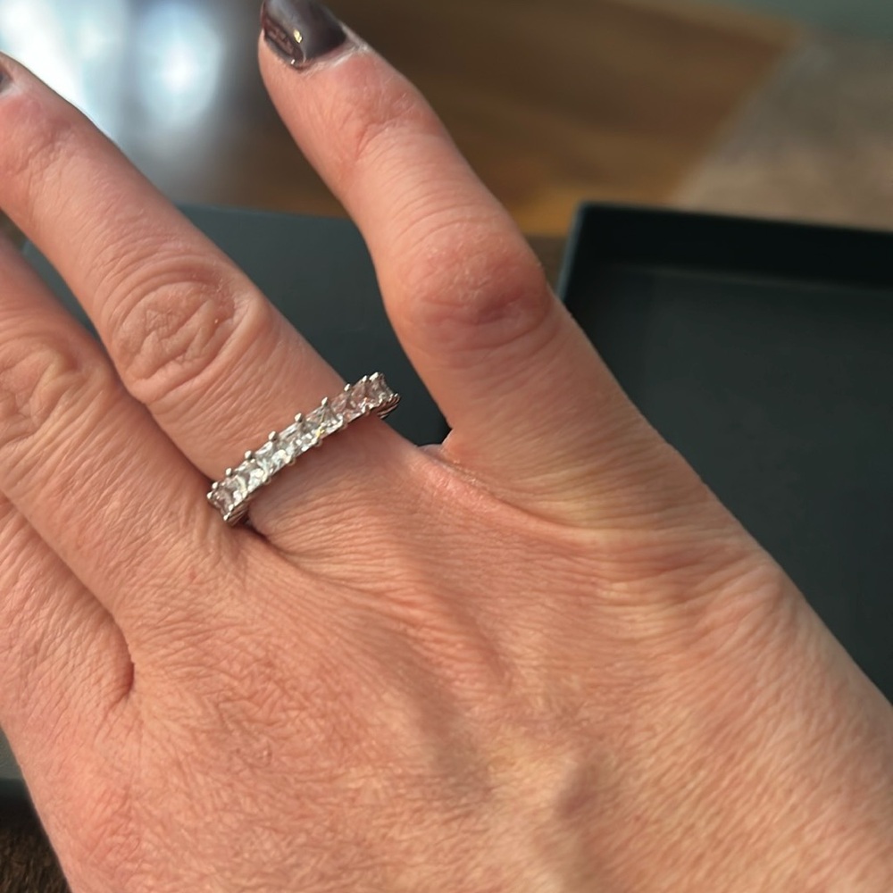 Pavio princess cut eternity band ring